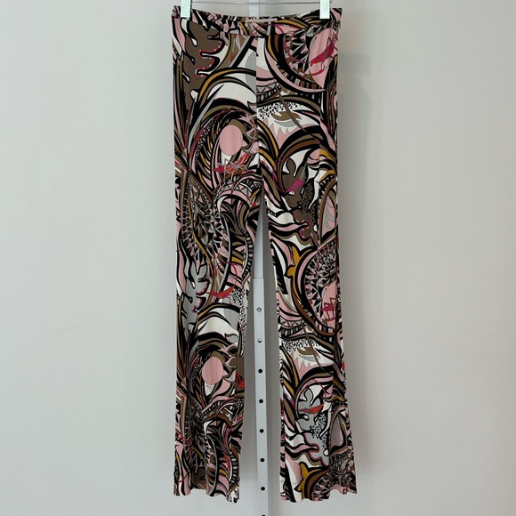 EMILIO PUCCI BROWN PINK GRASSHOPPER PANTS MODEL 61RT76 SIZE IT 42 / US 8 - Picture 3 of 17
